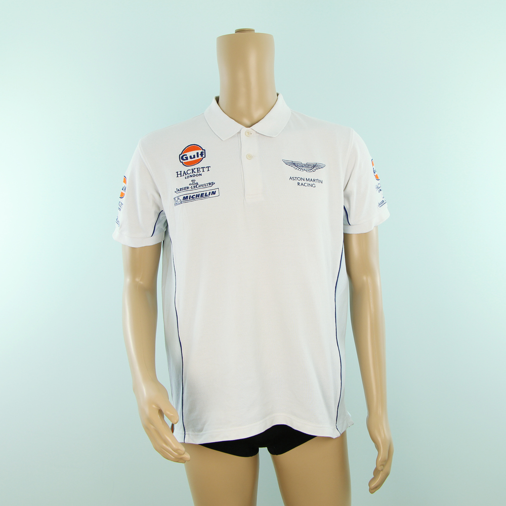 Used Aston Martin Racing Hackett Gulf Polo Shirt White 2012 - Pit-Lane Motorsport