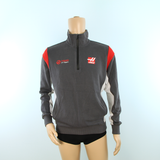 Used Haas F1 Team Half Zip Sweatshirt Grey
