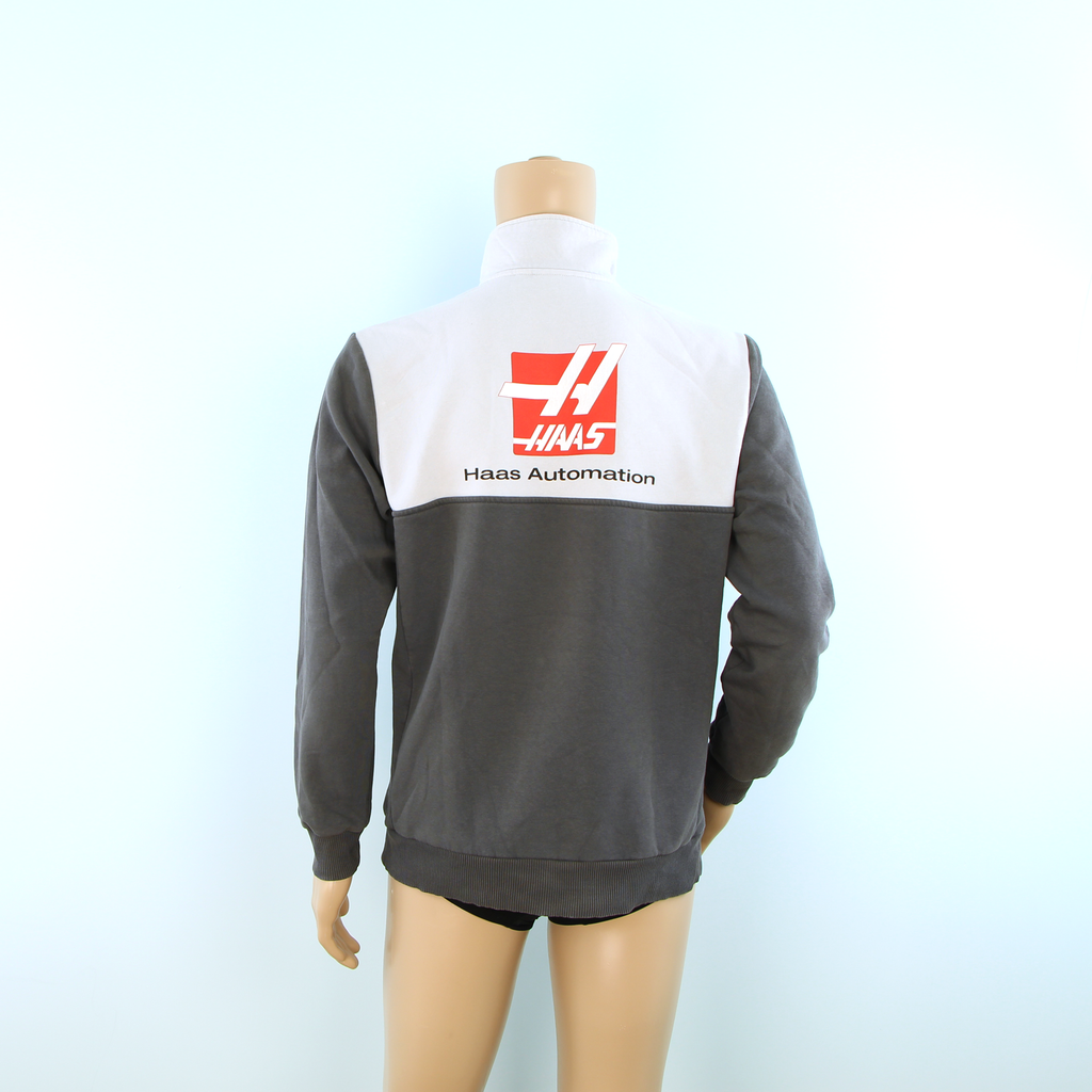 Used Haas F1 Team Half Zip Sweatshirt Grey - Pit-Lane Motorsport