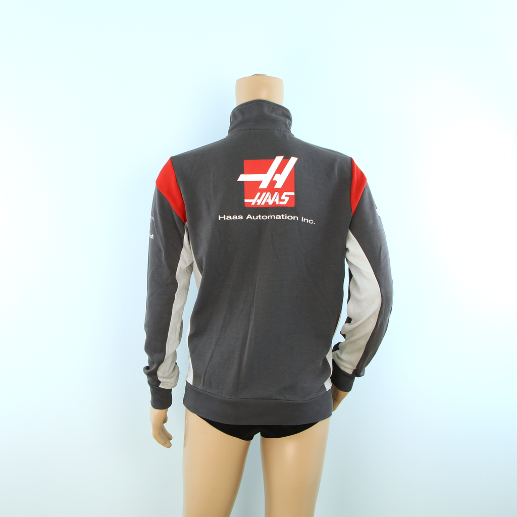 Used Haas F1 Team Half Zip Sweatshirt with side pockets Grey - Pit-Lane Motorsport