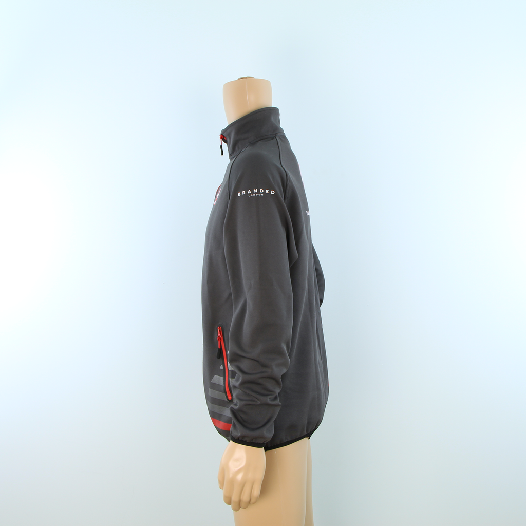 Used Haas F1 Team Half Zip Sweatshirt with Side Pockets Grey - Pit-Lane Motorsport