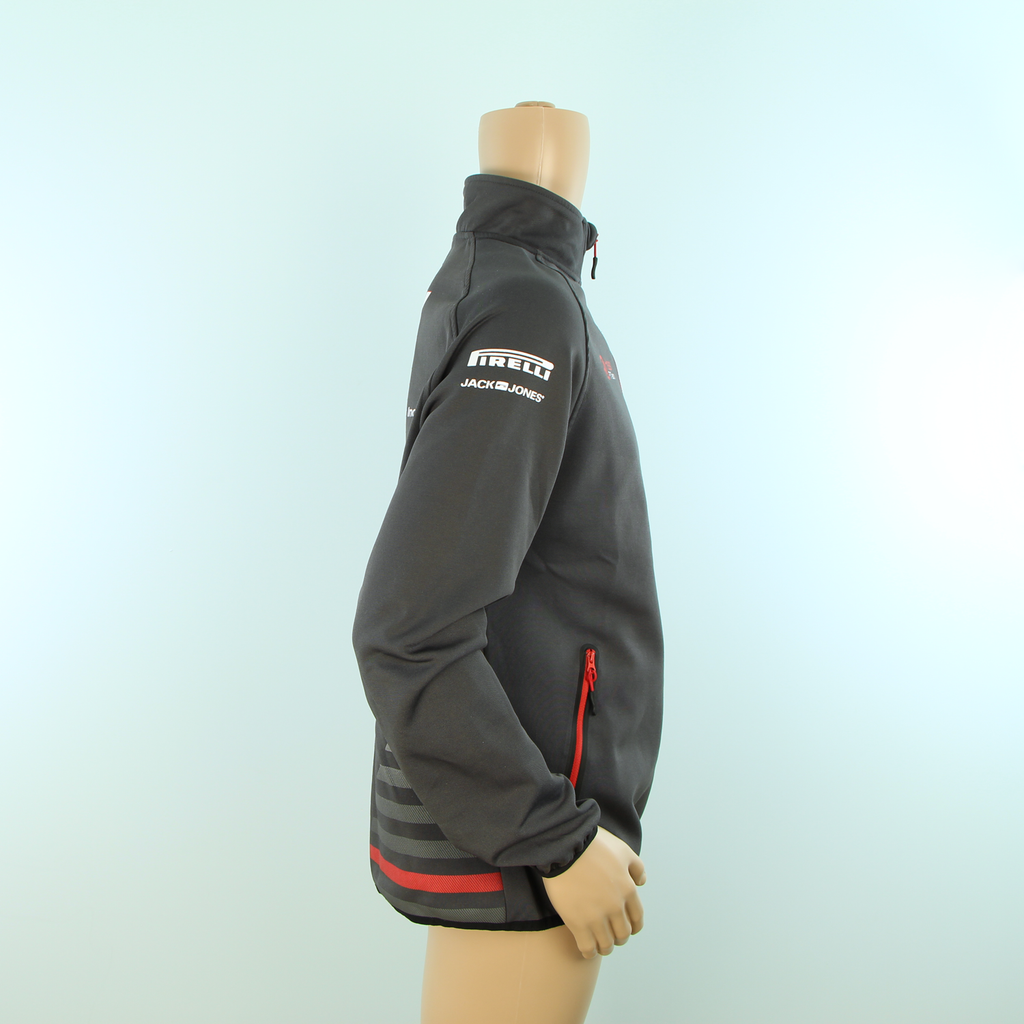 Used Haas F1 Team Half Zip Sweatshirt with Side Pockets Grey - Pit-Lane Motorsport