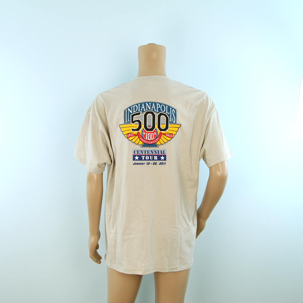 Used Kangaroo Express Indianapolis 500 Centennial Tour 2011 T-shirt Beige - Pit-Lane Motorsport