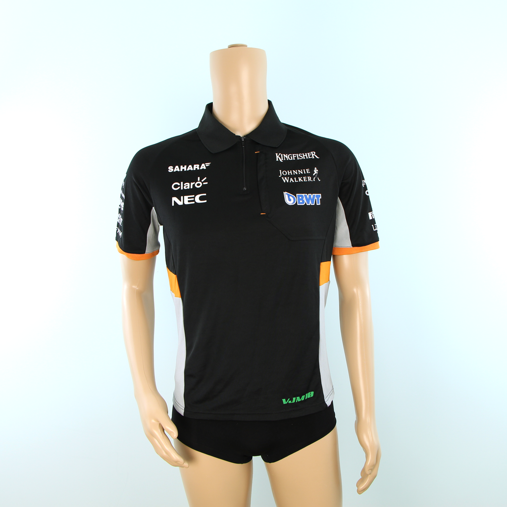Used Sahara Force India F1 Official Team Merchandise Polo Shirt Black - Pit-Lane Motorsport