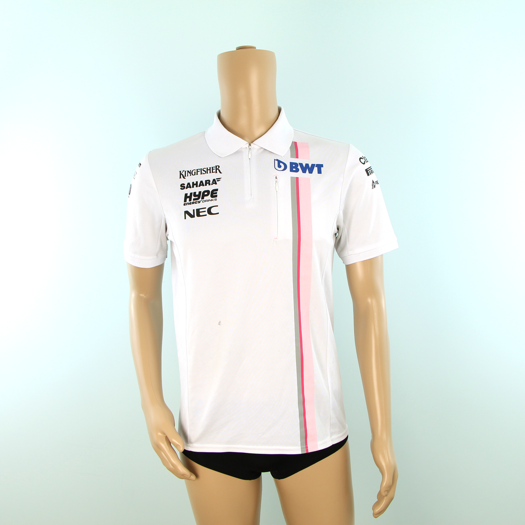 Used Racing Point F1 Force India Polo Shirt White - 2018 - Pit-Lane Motorsport