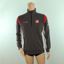 Load image into Gallery viewer, Race engineers used - Haas F1 Team Half Zip Sweatshirt Grey - Pit-Lane Motorsport