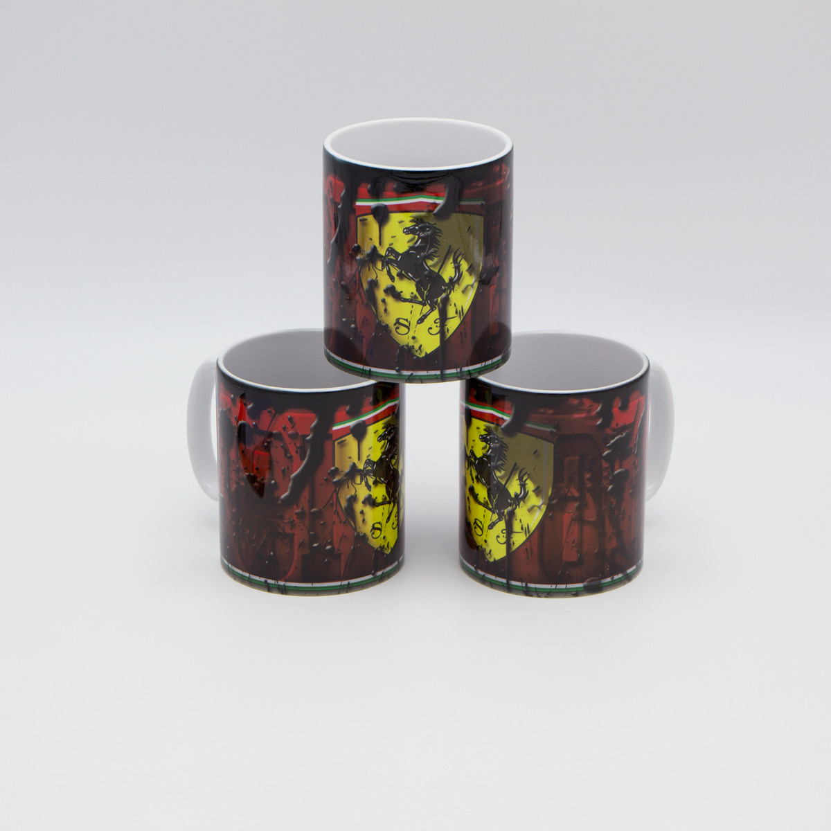 Ferrari inspired Retro/ Vintage Distressed Look Oil Can Mug - 10z - Pit-Lane Motorsport