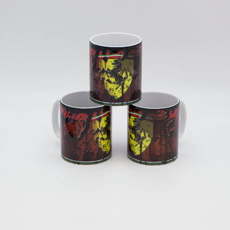 Ferrari inspired Retro/ Vintage Distressed Look Oil Can Mug - 10z - Pit-Lane Motorsport