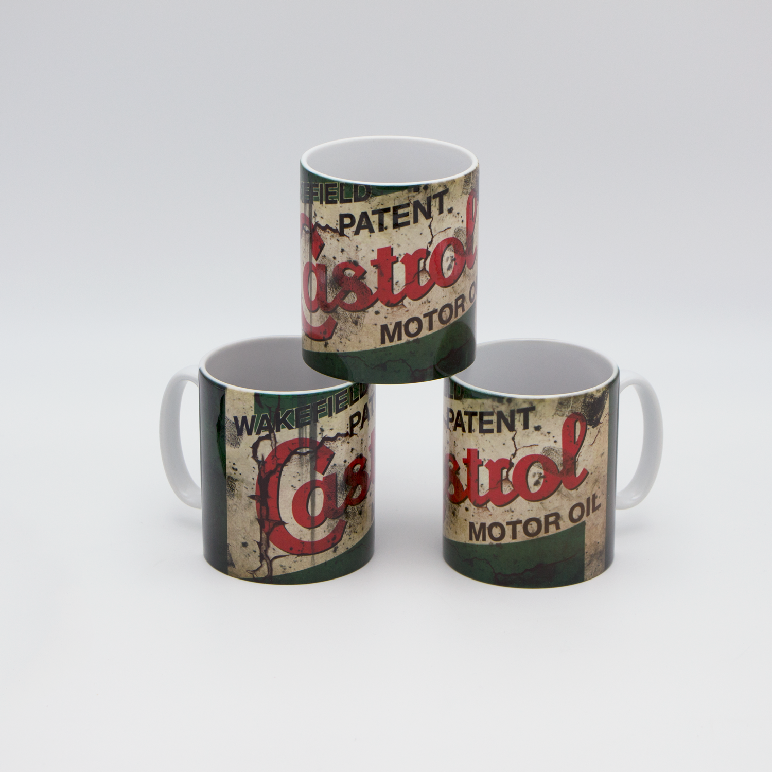Castrol Oil inspired Retro/ Vintage Distressed Look Oil Can Mug - 10z - Pit-Lane Motorsport