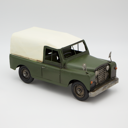 Vintage Land Rover 4x4 inspired tin plate artistic rendition - Pit-Lane Motorsport