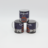 Gulf Oil inspired Retro/ Vintage Distressed Look Oil Can Mug - 10z