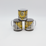 Renault inspired Retro/ Vintage Distressed Look Oil Can Mug - 10oz