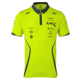 Used Team Issue AMR Official Polo Shirt Lime Green
