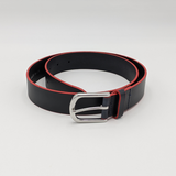 Aston Martin Racing Official Team Black With Red Detailing Leather Belt