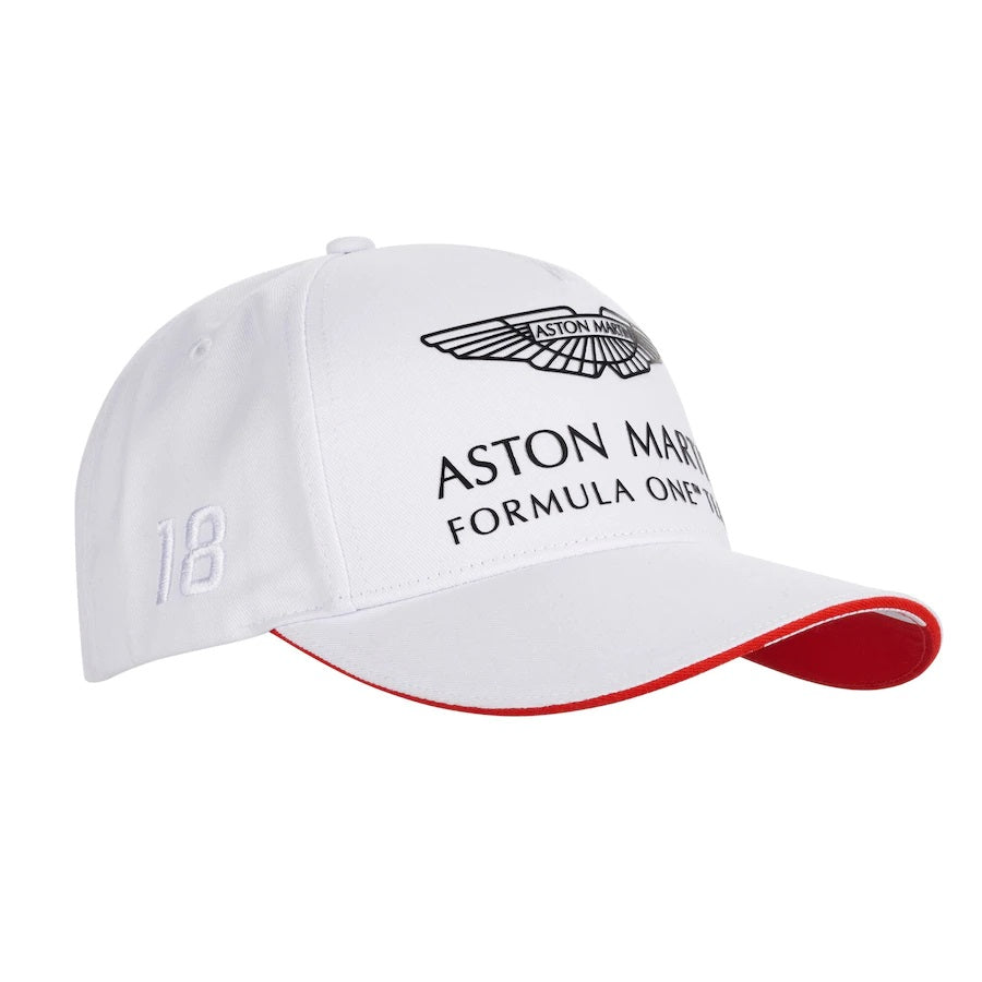 Aston Martin Cognizant F1 Official Merchandise Lance Stroll Canadian Flag Edition Cap Adults White