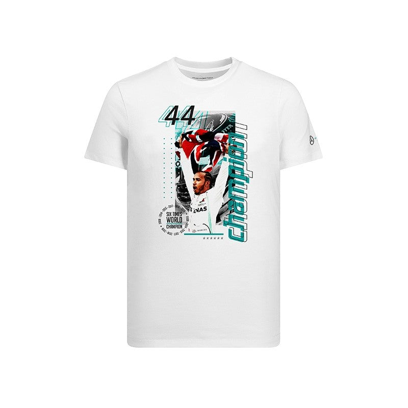 Mercedes-AMG Petronas F1 Lewis Hamilton 6th Time world Champion Celebration Tee shirt - Pit-Lane Motorsport